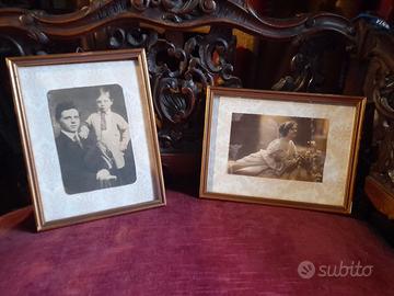 2cornici vintage stile retrò dorate bolo passepart