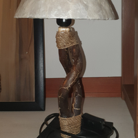Lampade abat-jour in madreperla grezza e bambù