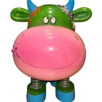 Salvadanaio in ceramica forma di mucca per bambini