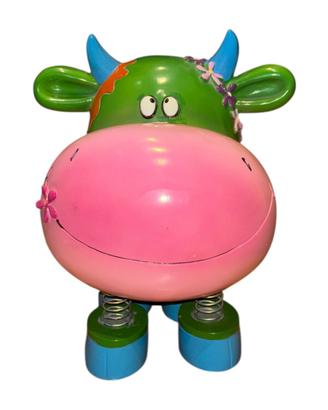 Salvadanaio in ceramica forma di mucca per bambini