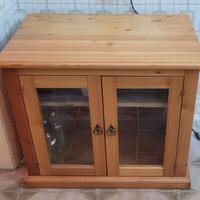 Mobile Credenza Larice Massiccio con Ante a Vetro