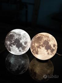 lampada luna  lunare 3d led tavolo  luce idea 