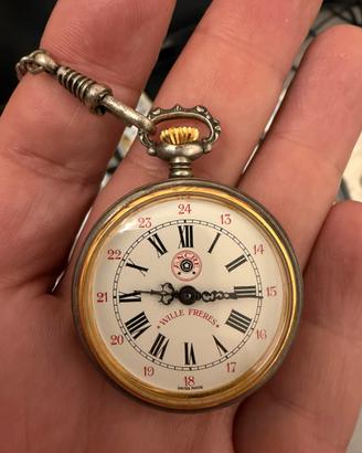 Orologio da tasca ferroviario Wille Frères raro