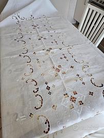 tovaglia 12 posti di lino d'altri tempi nuova