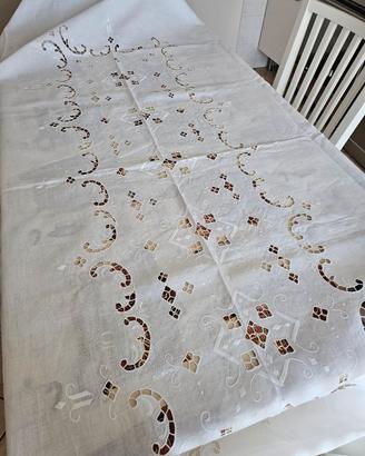 tovaglia 12 posti di lino d'altri tempi nuova