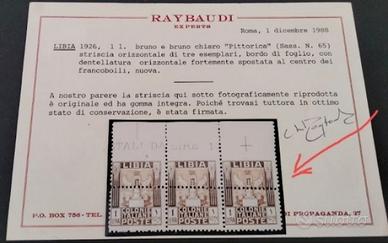 C1V Colonie Libia una Varietà certificata MNH
