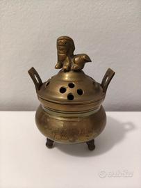 Incensiere vintage in ottone Hong Kong