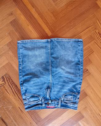 minigonna in jeans guess
