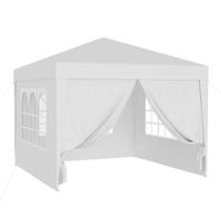 Gazebo 3x3 m bianco con laterali rimovibili e fine