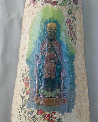 vecchia tegola siciliana decorata 