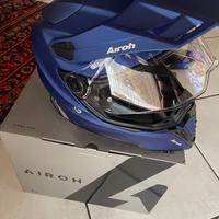 AIROH COMMANDER Motocross/END. BLU OPACO,M (57/58)