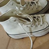 converse bianche platform