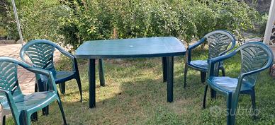 tavolo +4sedie da giardino