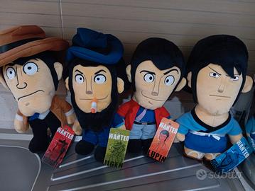 4 personaggi peluche Lupin