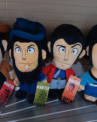 4 personaggi peluche Lupin