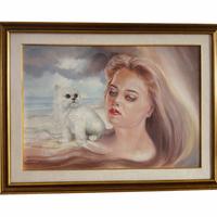 Dipinto olio su tela con cornice