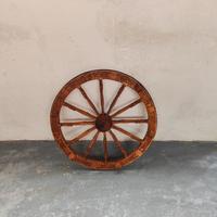Ruota di carretto artistica scolpita