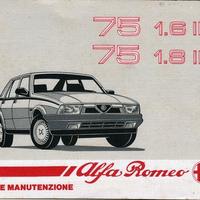 LIBRETTO USO E MANUTENZIONE ORIGINALE ALFAROMEO 75