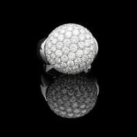 ANELLO BUBBLE ORO 18KT PAVE' DI BRILLANTI 1.90 CT
