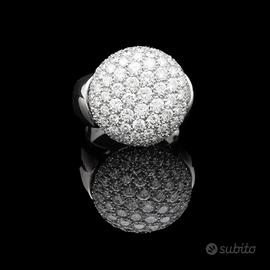 ANELLO BUBBLE ORO 18KT PAVE' DI BRILLANTI 1.90 CT