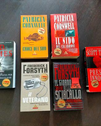 Lotto di 6 libri genere thriller/noir/gialli