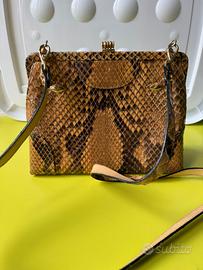 RARO -Set Vintage in Vera Pelle di Serpente/Pitone