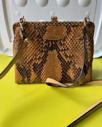 RARO -Set Vintage in Vera Pelle di Serpente/Pitone