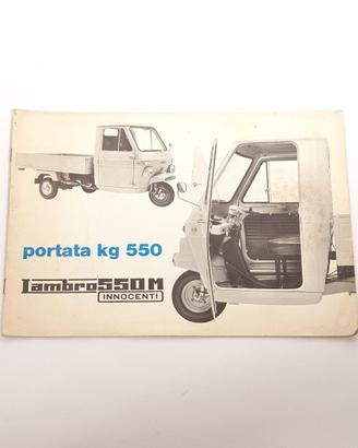 Catalogo pubblicitario Innocenti Lambro 550 M