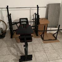 HOME GYM panca con bilanciere + sbarra trazioni