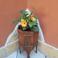 Fioriera in legno stile rustico 