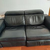 DIVANO NATUZZI PELLE NERA