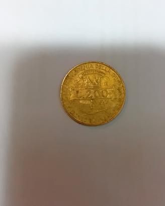 moneta 200 lire centenario guardia di finanza 