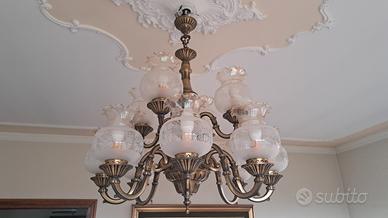 Lampadario in bronzo