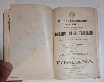 Guida Touring Club Toscana 1901 con Mappa Vintage