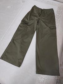 Pantaloni cargo verde militare donna Yes-Zee 