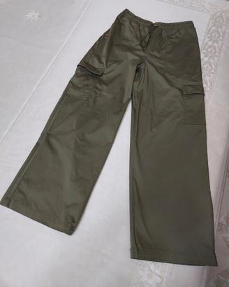 Pantaloni cargo verde militare donna Yes-Zee 