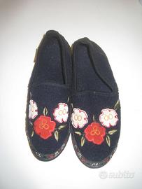 pantofole donna lana cotta tirolesi n. 38