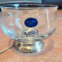 Ciotola argento e cristallo di boemia