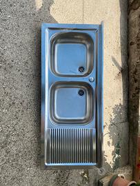 LAVANDINO CUCINA INDUSTRIALE IN ACCIAO INOX