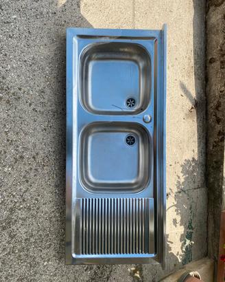 LAVANDINO CUCINA INDUSTRIALE IN ACCIAO INOX
