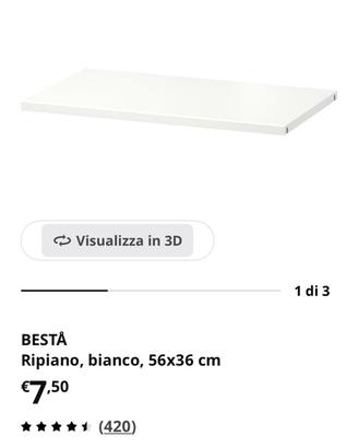 Besta Ikea ripiani bianchi