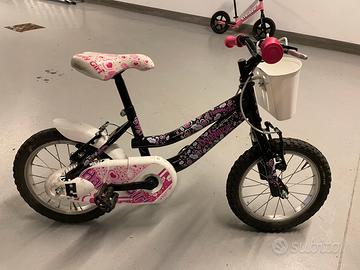 Bici 14 pollici con rotelle