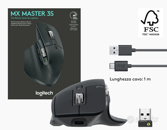 MOUSE LOGITECH MX MASTER 3S NUOVO