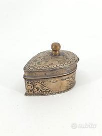 Portagioie Antico Persiano Bronzo Argentato 900