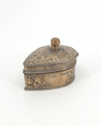 Portagioie Antico Persiano Bronzo Argentato 900