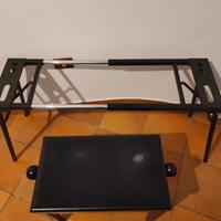 Supporto pianoforte con sgabello 
