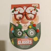 Set Natalizio 4 occhiali + 10 luci Natalizie 