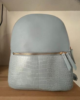 Zainetto casual donna Anna Field pelle azzurro