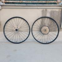 Coppia ruote mtb shimano 12v