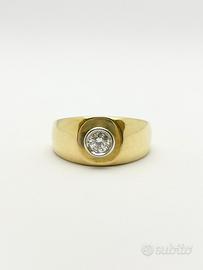 ANELLO UOMO oro18kt diamante naturale